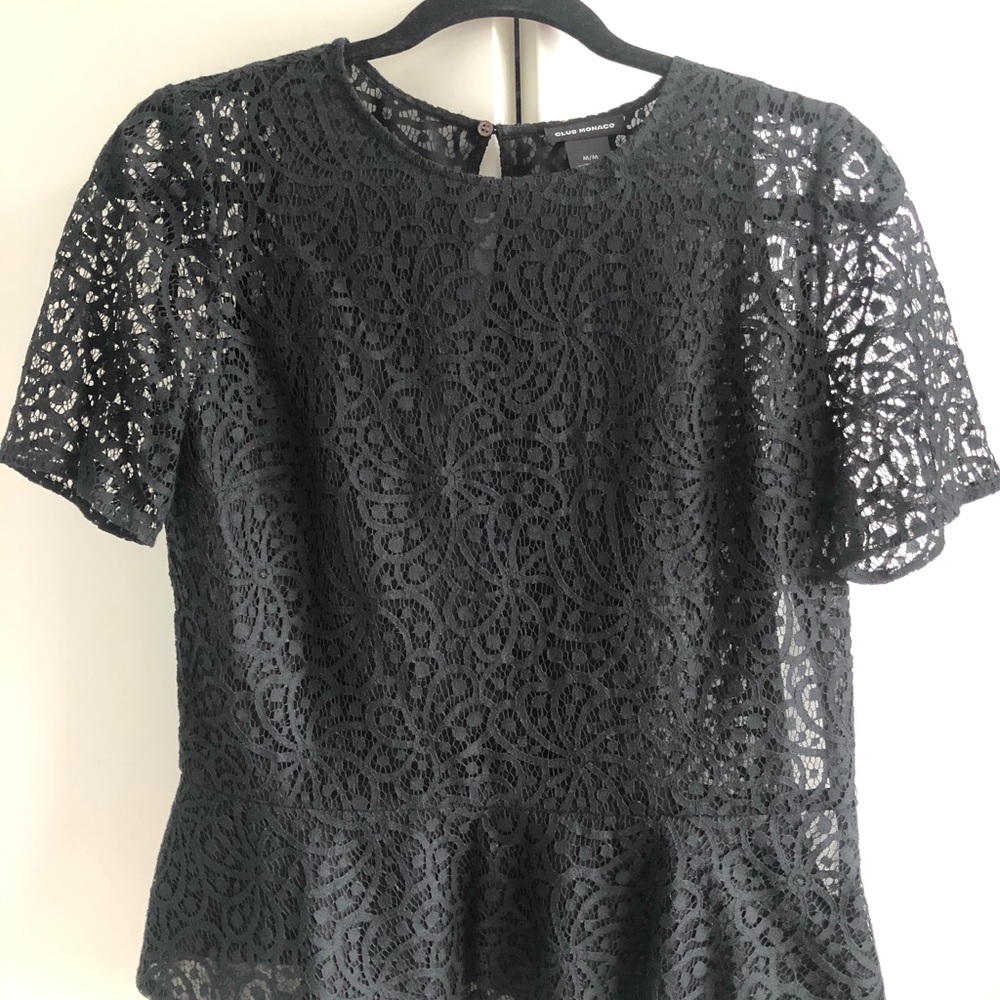 Club Monaco Lace Peplum Top - Picture 4 of 6